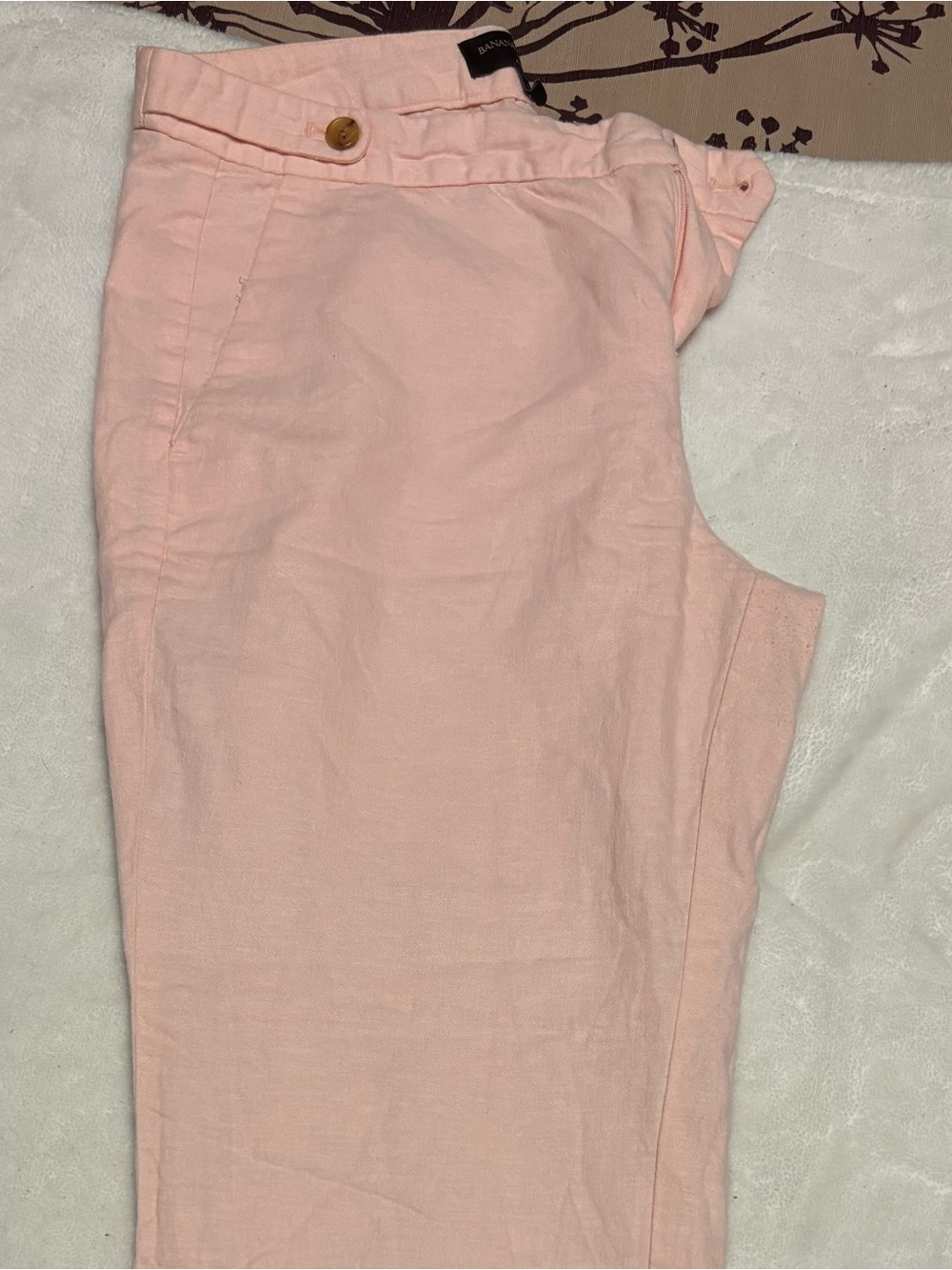 Banana republic size 10 petite Women's Light Pink Casual linen pants
